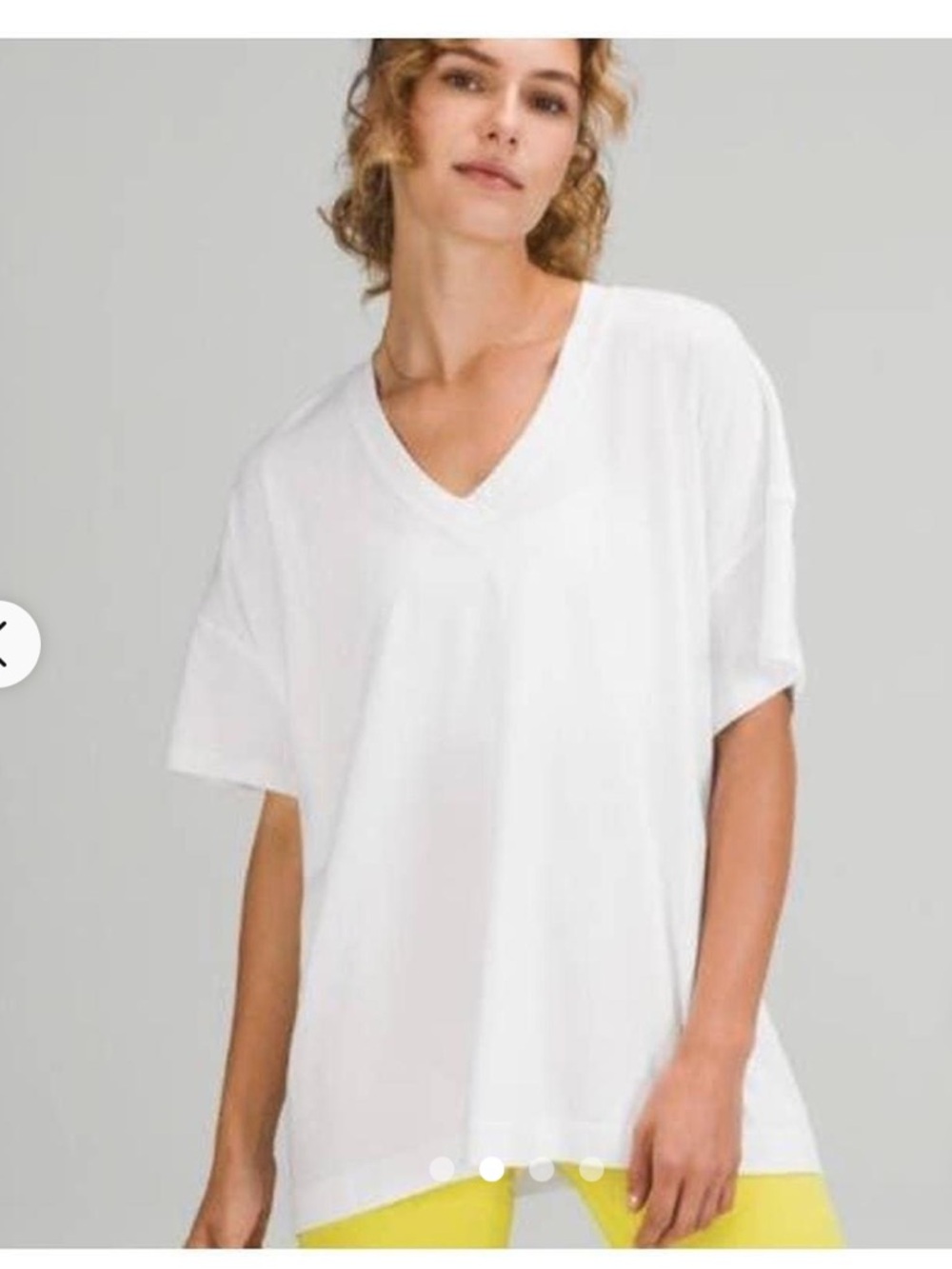 lululemon athletica Oversized V‑Neck Tee in White